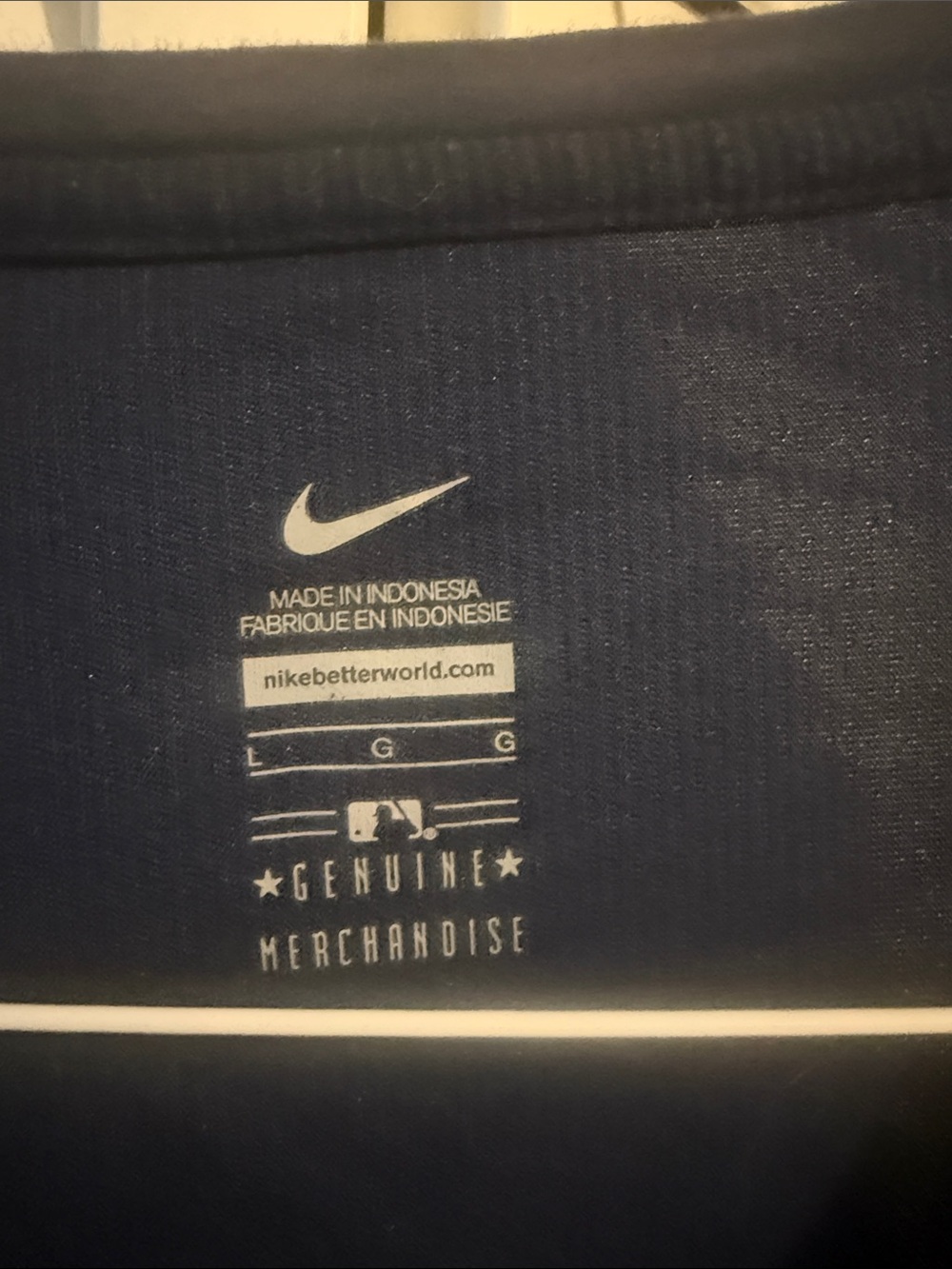 Nike Navy Tampa Bay Rays Short Sleeve Tee with White & Yellow Logo - Picture 2 of 3